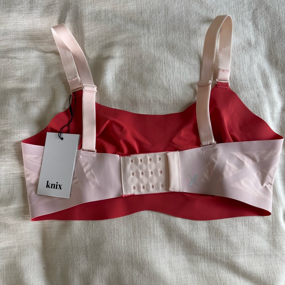 Knix Evolution Bra Rosey Glow Watermelon Size 6 Fits Band 32-34 Cup DD-E NWT - Picture 2 of 6